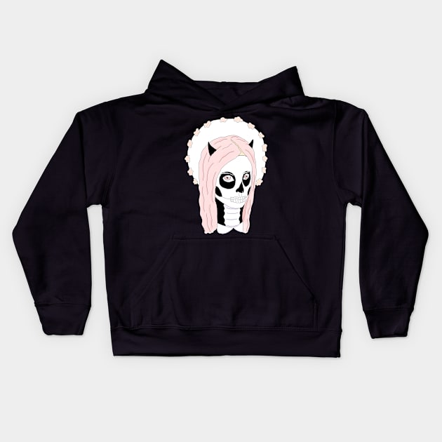 pink and horns Kids Hoodie by TuaPortal